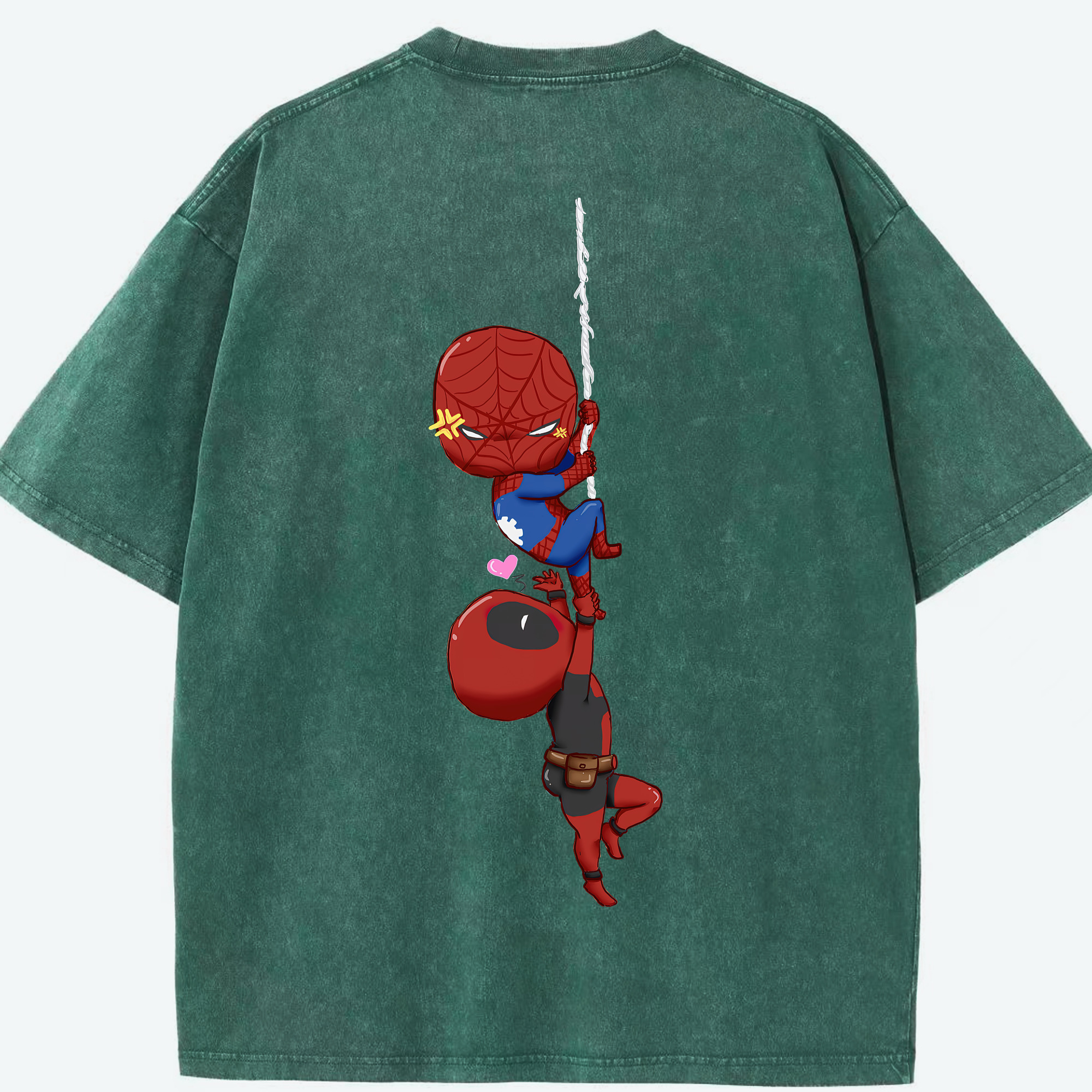 （画像用） Deadpool デッドプール 綿100% ヴィンテージ風 半袖Tシャツ（背面プリント）